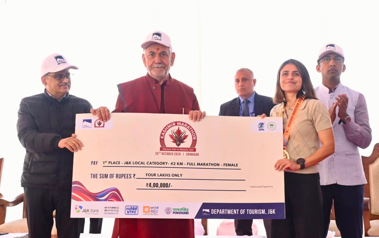 'LG Addresses Award Ceremony of Kashmir Marathon; Calls for N'
