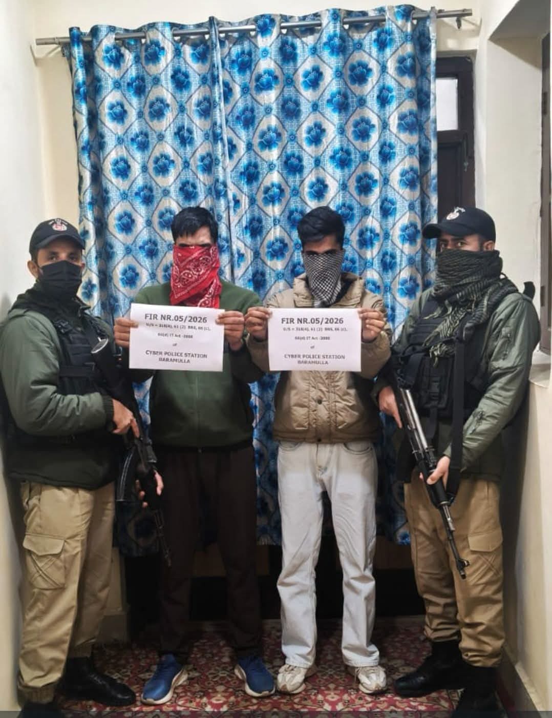 Baramulla Police Busts Cyber Fraud Racket - Two Held For Operating Mule Bank Accounts To Move Black Money `