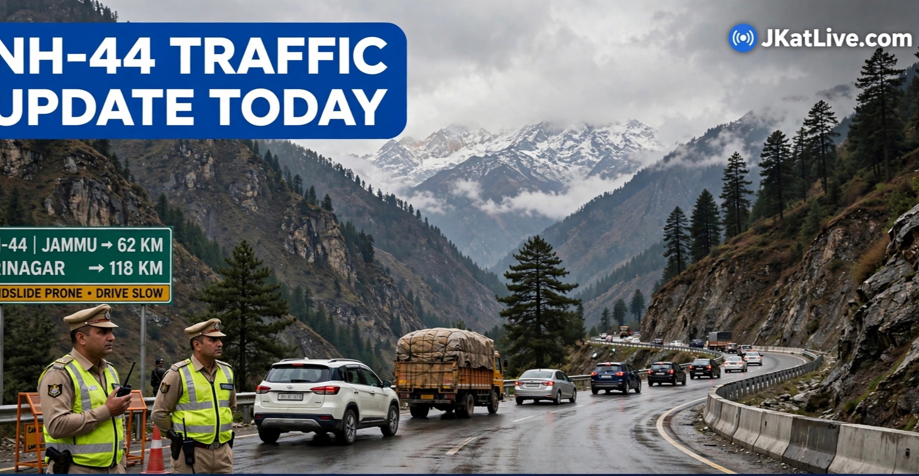 'Jammu-Srinagar Highway Traffic Update: Very Slow Movement on NH-44'