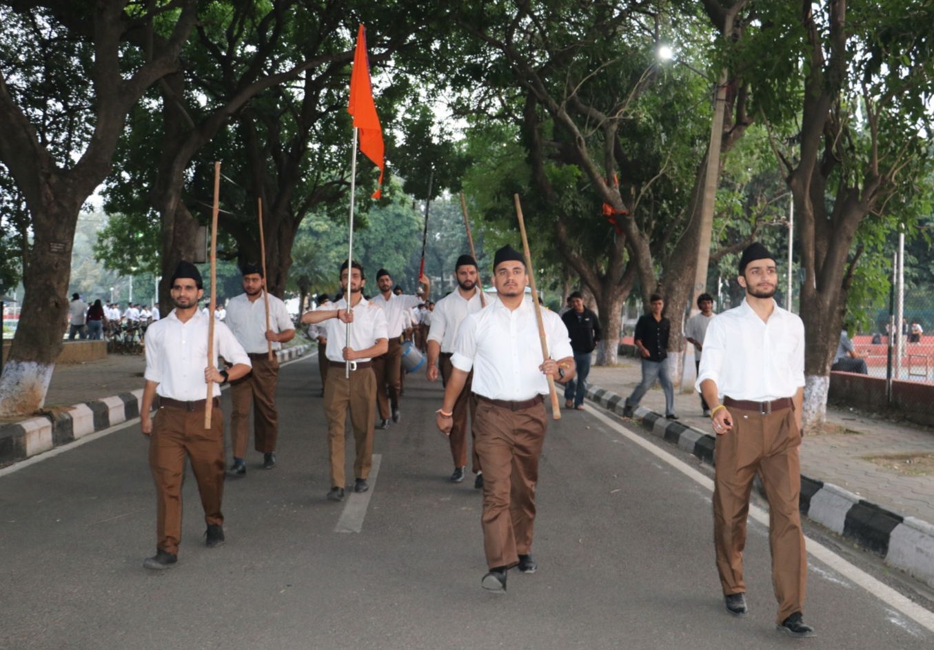 RSS holds Vijayadashami Path Sanchalan at Jammu University